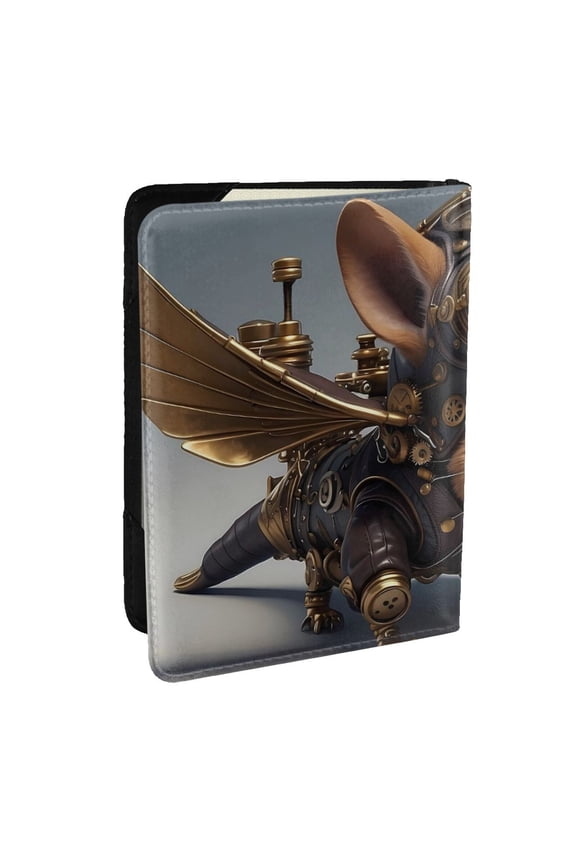 Steampunk Squirrel Pilot Pattern Passport Holder Wallet Leather Mulit-purpose Travel Wallet Credit Cards Case ,Passport Cover for Women Men-6.5 in