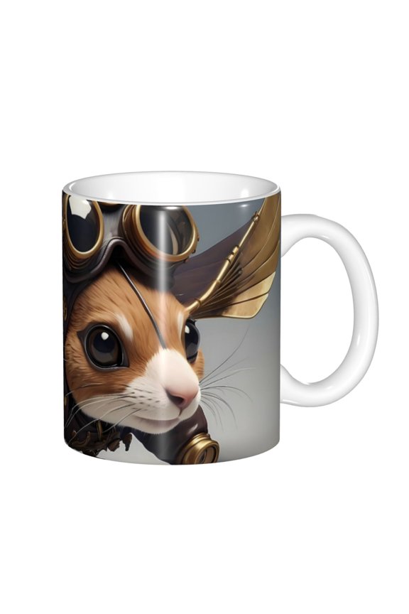 Steampunk Squirrel Pilot Pattern Passport Holder Wallet Leather Mulit-purpose Travel Wallet Credit Cards Case ,Passport Cover for Women Men-6.5 in