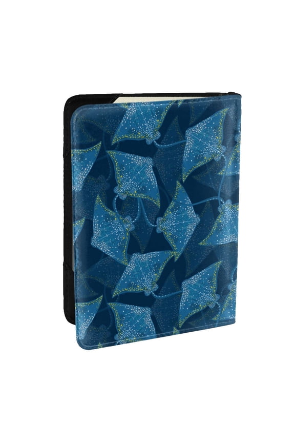 Stingray Pattern Passport Holder Wallet Leather Mulit-purpose Travel Wallet Credit Cards Case ,Passport Cover for Women Men-6.5 in