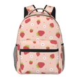 thumbnail image 1 of Rateoe Strawberries Pattern Casual Backpack for School, Work, Travel – Adjustable Straps, Multiple Compartments – Ergonomic Design, Fits Laptops and Tablets, 1 of 5