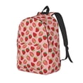 thumbnail image 1 of Rateoe Strawberries Pattern Durable Canvas Backpack for Men & Women – Stylish & Lightweight – Adjustable Straps, Multiple Pockets – Fits 15-17 Inch LaptopsSmall, 1 of 5