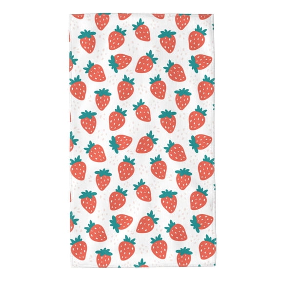 Rateoe Strawberries Pattern Microfiber Towel, Beach Towel, Pool Towel, Quick-dry Travel Towel, Soft and Plush towel, Absorbent Towel-27.5x16 Inch