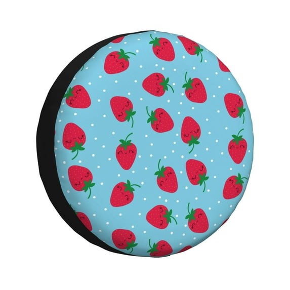 Rateoe Strawberries Pattern Tire Cover Wheel Protectors Weatherproof Wheel Covers Universal Fit for Trailer Rv SUV Truck Camper Travel Trailers Accessories-14 inch