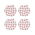thumbnail image 1 of Rateoe Strawberry Drawing Drink Coasters Set of 4 Leather Coasters Spill Protection for Table Desk,Durable and Non Slip Leather Coaster ,4 Inches Drink Mats-Hexagon, 1 of 6