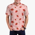 thumbnail image 1 of Rateoe Strawberry Pattern Men's Short Sleeve Polo Shirts, Golf Polo Shirts Short Sleeve Performance Moisture Wicking Dry-Medium, 1 of 6