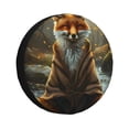 thumbnail image 1 of Rateoe Streamside Meditating Fox Pattern Tire Cover Wheel Protectors Weatherproof Wheel Covers Universal Fit for Trailer Rv SUV Truck Camper Travel Trailers Accessories-16 inch, 1 of 6