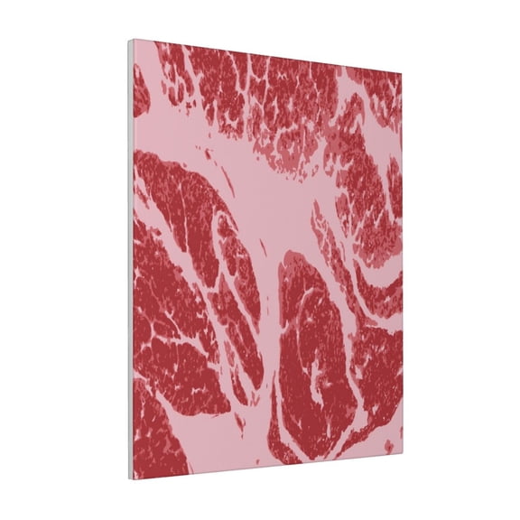 Rateoe Striped Meat Pattern Decorative Picture – Unique Modern Wall Art, Ready-to-Hang Canvas Print for Home (Vertical)