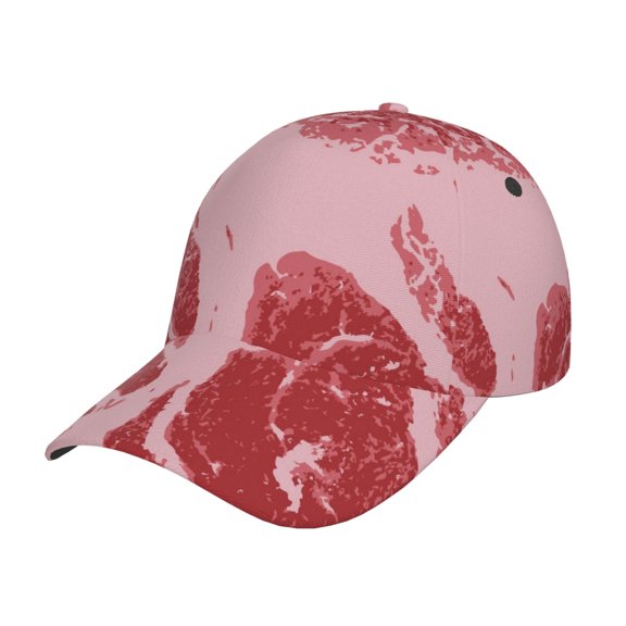 Rateoe Striped Meat Pattern Mens Baseball Cap Adjustable Curved Brim Hat, Soft Cotton Sports Cap for Outdoor, Casual, and Everyday Wear, Comfortable & Breathable