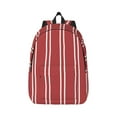 thumbnail image 1 of Rateoe Stripes Red White Pattern Canvas College Laptop Backpack,Travel Daypack,Durable Rucksack Travel Notebook Bag School Backpack Book Bag for Men Women-Medium, 1 of 7