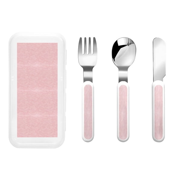 Rateoe Stripes for Stainless Steel Kids Silverware Set - Child and Toddler Safe Flatware - Children's Knife, Fork And Spoon Set