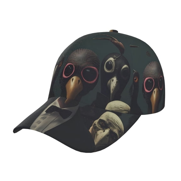 Rateoe Stylish Avian Gathering Pattern Men’s Baseball Cap – Adjustable Curved Brim Hat, Soft Cotton Sports Cap for Outdoor, Casual, and Everyday Wear, Comfortable & Breathable