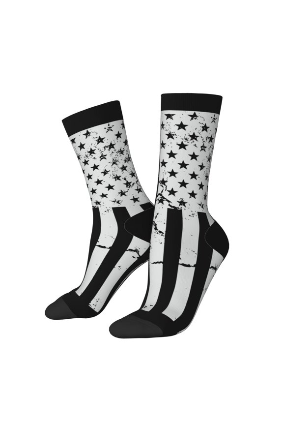 Submarine Vintage Flag for Women Casual Calf Socks - Cute Crew Socks - Thin Soft Above Ankle Socks Size 5-11
