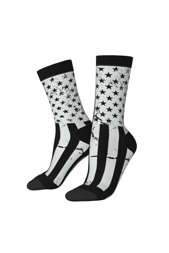 Submarine Vintage Flag for Women Casual Calf Socks - Cute Crew Socks - Thin Soft Above Ankle Socks Size 5-11