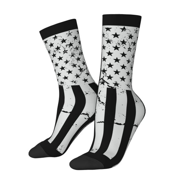 Rateoe Submarine Vintage Flag for Women Casual Calf Socks - Cute Crew Socks - Thin Soft Above Ankle Socks Size 5-11