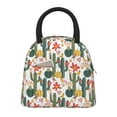 thumbnail image 1 of Rateoe Summer Cactus With Blooming Pattern Lunch Bag Women, Lunch Box, Lunch Bag, Small Leakproof Lunch Tote Large Capacity Reusable Insulated Cooler Lunch Container, 1 of 6