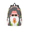 thumbnail image 1 of Rateoe Summer Gnome 1 Pattern Canvas College Laptop Backpack,Travel Daypack,Durable Rucksack Travel Notebook Bag School Backpack Book Bag for Men Women-Medium, 1 of 7