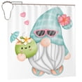 thumbnail image 1 of Rateoe Summer Gnome,Cute Gnome Shower Curtain - Fancy Bathroom Shower Curtain Sets - Waterproof Shower Curtain with Hooks with 12 Plastic Hooks 72x72 Inches, 1 of 5