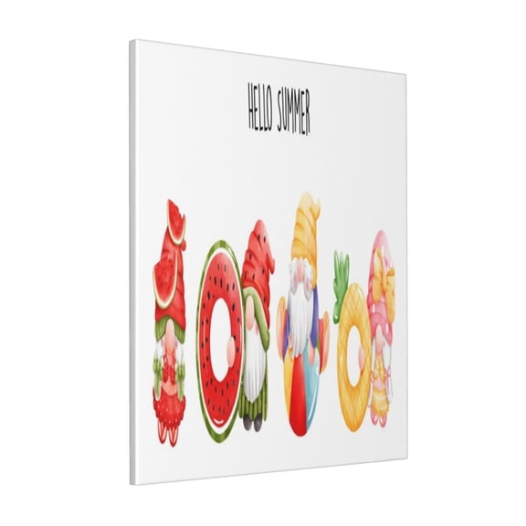 Rateoe Summer Gnome Pattern Decorative Picture – Unique Modern Wall Art, Ready-to-Hang Canvas Print for Home (Vertical)