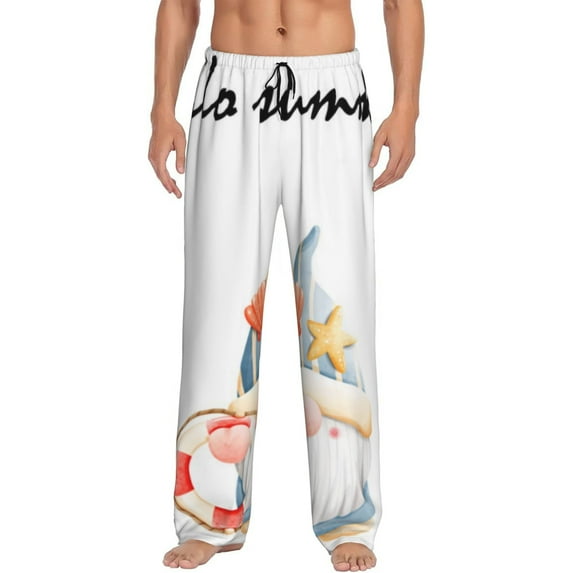 Rateoe Summer Gnome Pattern Men’s Ultra-Soft Comfy Pajama Lounge Pants Sleepwear,Comfortable Lounge Wear,lightweight Pajamas, Casual Home Wear-XX-Large