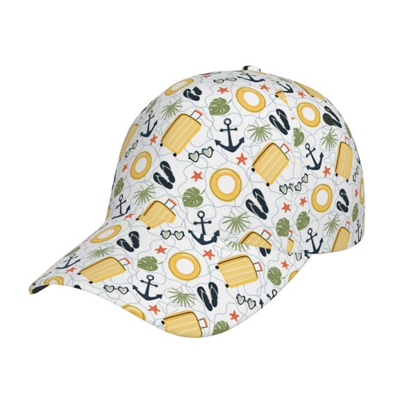 Rateoe Summer vacation Pattern Men’s Baseball Cap – Adjustable Curved Brim Hat, Soft Cotton Sports Cap for Outdoor, Casual, and Everyday Wear, Comfortable & Breathable