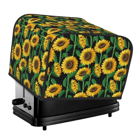 Rateoe Sunflower 1 Pattern Toaster Covers 4 Slice Wide Slot,Bread Machine Cover,Bread Dust Cover & Fingerprint Protection,Appliance Covers