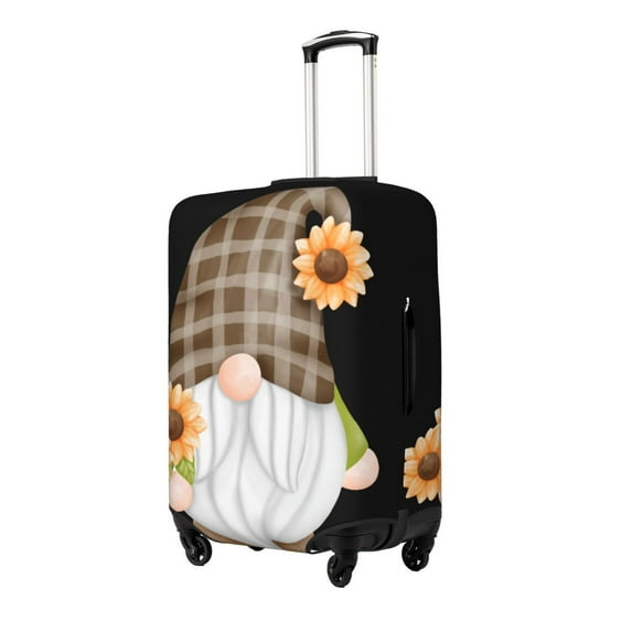 Rateoe Sunflower Gnomes 4 Printed Luggage Cover, Suitcase Protector Fits 18-32 Inch Luggage-X-Large