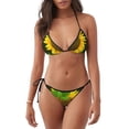 thumbnail image 1 of Rateoe Sunflower Print Women’s Bikini Swimsuits, Adjustable Bikini Set,Two-Piece Swimwear Removable Padding Bikini, 1 of 6