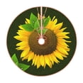 thumbnail image 1 of Rateoe Sunflower3 Pattern Christmas Tree Skirt with Ties , Christmas Tree Decorations, Farmhouse Christmas Decor Xmas Holiday Decorations-30", 1 of 6
