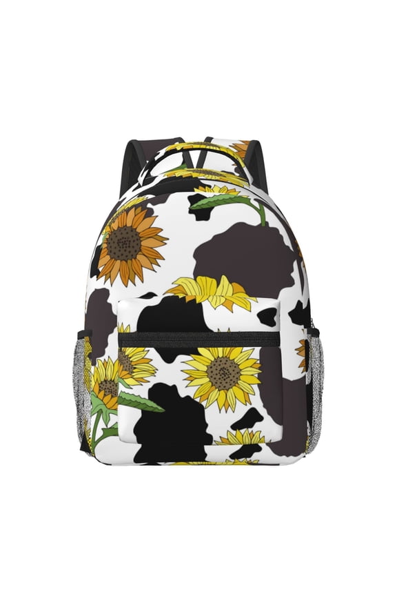 Sunflowers Country Pattern Durable Student Backpack Laptop Bag- Ergonomic Design, Waterproof Twill Fabric - Ideal for School, Travel, and Outdoor Activities