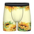 thumbnail image 1 of Rateoe Sunflowers On A Yellow Background Print Men’s Underwear Boxer Briefs Soft Comfortable Underwear Boxer Briefs, Long Leg Briefs,Anti-chafing Boxer Briefs, 1 of 7