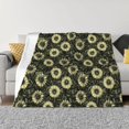 thumbnail image 1 of Rateoe Sunflowers Pattern Flannel Throw Blanket, Ultra-soft Blanket for Bed, Couch, Car, Hypoallergenic Anti-pilling blanket-40"x30"(Horizontal), 1 of 6