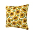 thumbnail image 1 of Rateoe Sunflowers Pattern Throw Pillow Cover Premium Pillow Stuffer Sham Square for Decorative Cushion Bed Couch Sofa(Pillow insert not included), 1 of 8