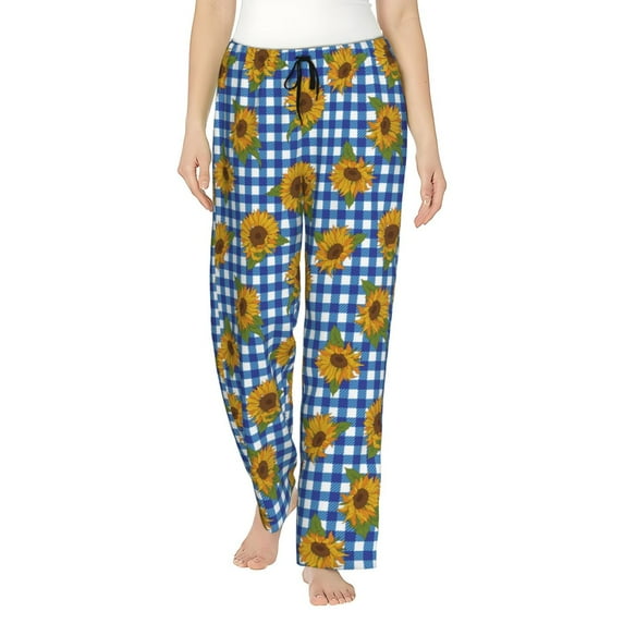 Rateoe Sunflowers Pattern Women’s Ultra-Soft Comfy Pajama Lounge Pants Sleepwear,Comfortable Lounge Wear,lightweight Pajamas, Casual Home Wear-Medium