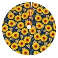 thumbnail image 1 of Rateoe Sunflowers Print Christmas Tree Skirt 36" for Xmas Holiday New Year Party Circle Tree Mat Ornaments Decoration, 1 of 7