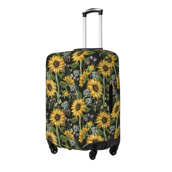 Rateoe Sunflowers Printed Luggage Cover, Suitcase Protector Fits 18-32 Inch Luggage-Large