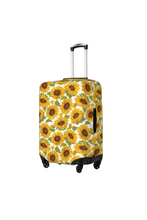 Sunflowers Printed Luggage Cover, Suitcase Protector Fits 18-32 Inch Luggage-Small