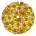 thumbnail image 1 of Rateoe Sunflowers1 Print Christmas Tree Skirt 30" for Xmas Holiday New Year Party Circle Tree Mat Ornaments Decoration, 1 of 7
