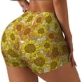 thumbnail image 1 of Rateoe Sunflowers1 Printed Power Workout Shorts for Women Tummy Control Squat Proof Ribbed Thick Seamless Scrunch Active Short-X-Large, 1 of 8