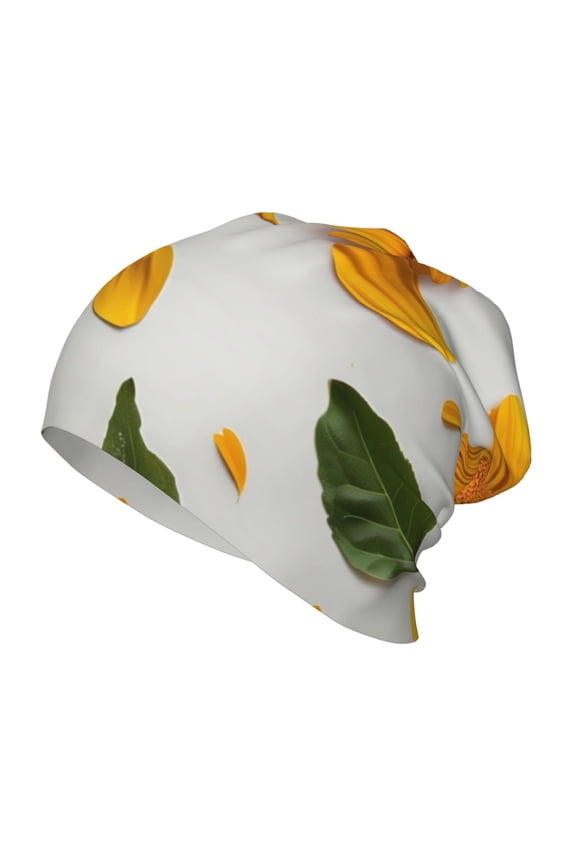 Sunny Yellow SunFlower Kids Beanie Warm Knit Beanie Hats Boys Girls Winter Hat Soft Slouchy Hats for Kids