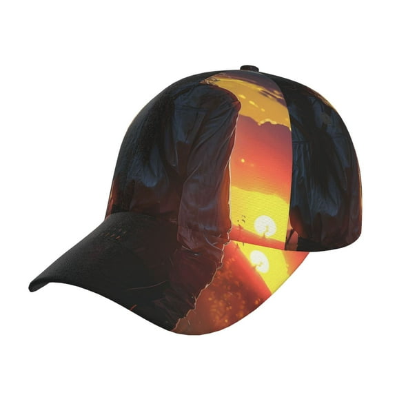 Rateoe Sunset Western Cowgirl Pattern Baseball Cap Outdoor Cap Mountain Dad Hat - Unstructured Soft Cotton Cap-Adjustable UV Protection Cap