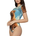 thumbnail image 1 of Rateoe Sunshine Cloud Bulldog Printed Women Rash Guard Short Sleeve,Tummy control Swimsuit Surfing Swimsuit Bathing Suit Short-sleeved Onesie UPF 50+, 1 of 6