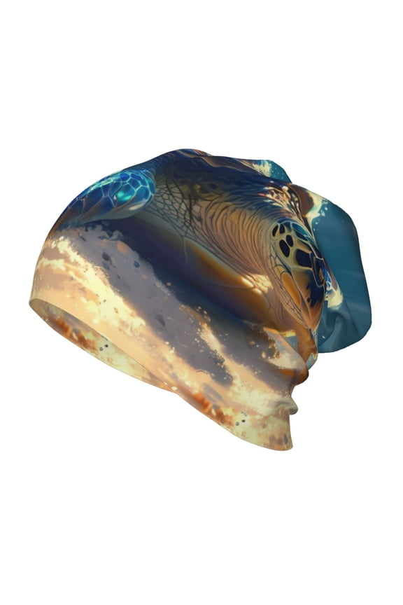 Sunshine Underwater Sand Turtle Kids Beanie Warm Knit Beanie Hats Boys Girls Winter Hat Soft Slouchy Hats for Kids