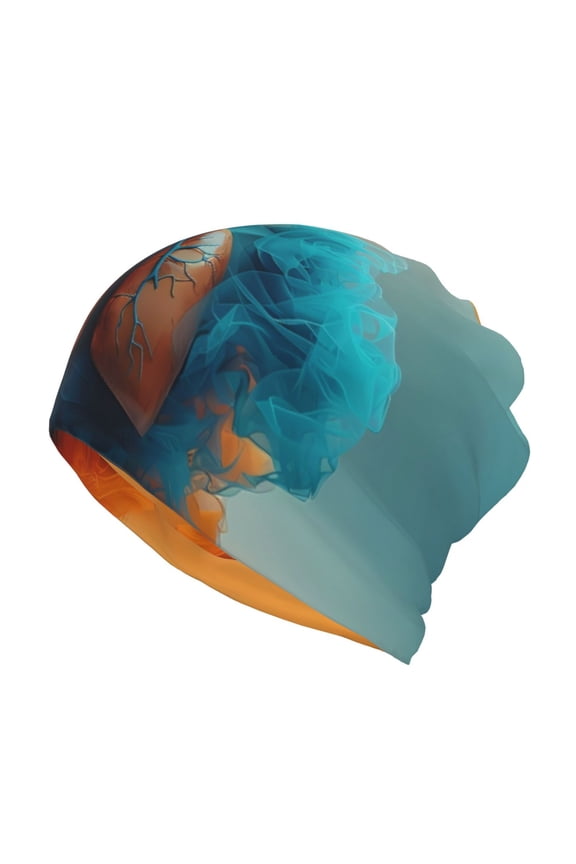 Surreal Body Art Cotton Slouchy Beanie Hat for Men/Women,Lightweight Oversize Large Thin Skull Cap Night Sleeping Cap