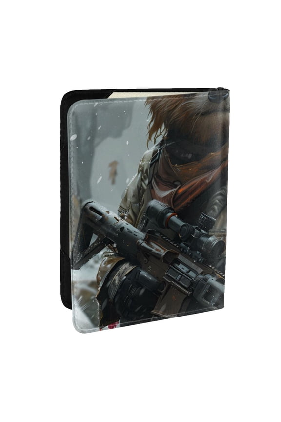 Surreal Panda Warrior Pattern Passport Holder Wallet Leather Mulit-purpose Travel Wallet Credit Cards Case ,Passport Cover for Women Men-6.5 in