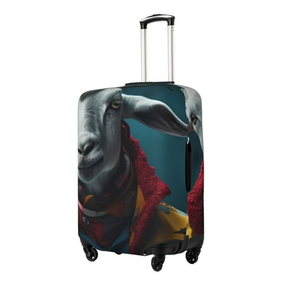 Rateoe Surrealist Goat Printed Luggage Cover, Suitcase Protector Fits 18-32 Inch Luggage-Small