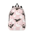 thumbnail image 1 of Rateoe Swan And Flowers2 Pattern Canvas College Laptop Backpack,Travel Daypack,Durable Rucksack Travel Notebook Bag School Backpack Book Bag for Men Women-Small, 1 of 7