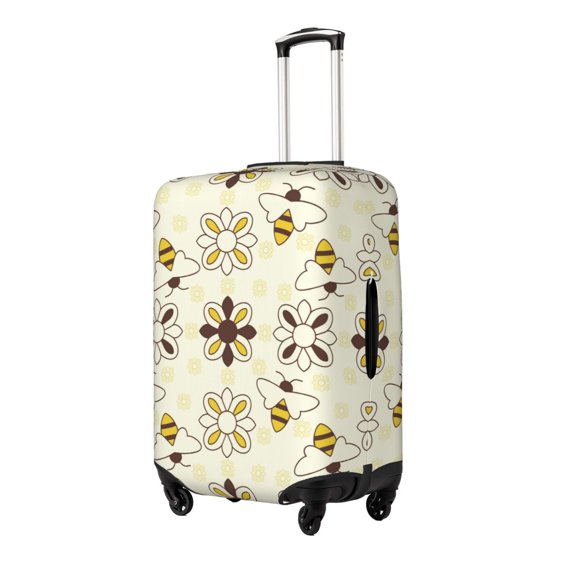 Rateoe Sweet Bee Printed Luggage Cover, Suitcase Protector Fits 18-32 Inch Luggage-Medium