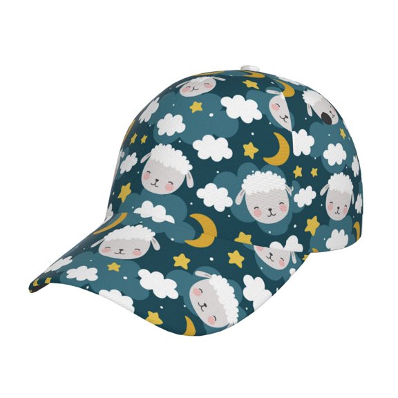 Rateoe Sweet Dream Lamb Pattern Baseball Cap Outdoor Cap Mountain Dad Hat - Unstructured Soft Cotton Cap-Adjustable UV Protection Cap