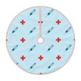 thumbnail image 1 of Rateoe Syringe And Red Cross Pattern Christmas Tree Skirt with Ties , Christmas Tree Decorations, Farmhouse Christmas Decor Xmas Holiday Decorations-30", 1 of 6