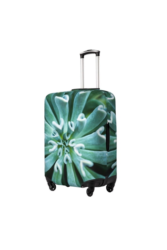 Teal Cactus Printed Luggage Cover, Suitcase Protector Fits 18-32 Inch Luggage-
